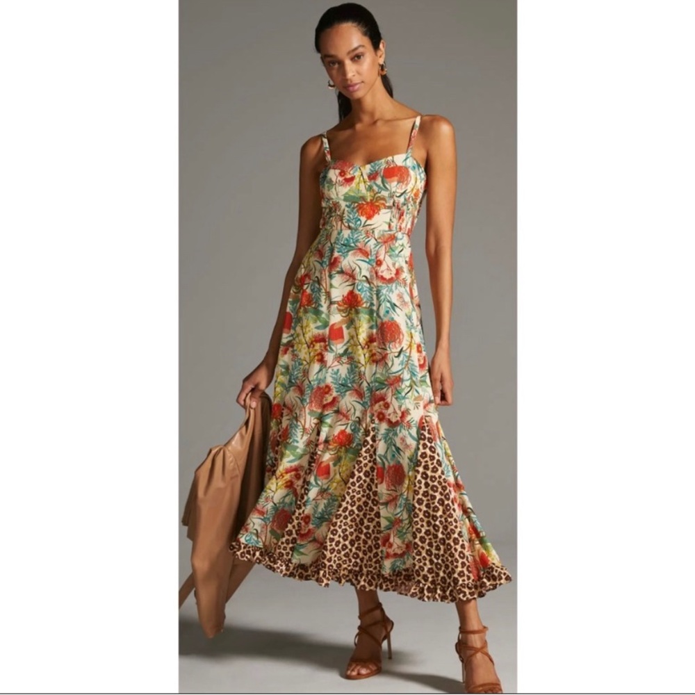 Hutch Anthropologie Corset Maxi Dress